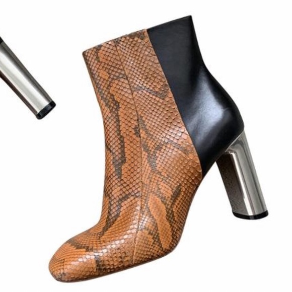 Celine snakeskin python bam bam silver heel boots - Picture 11 of 12